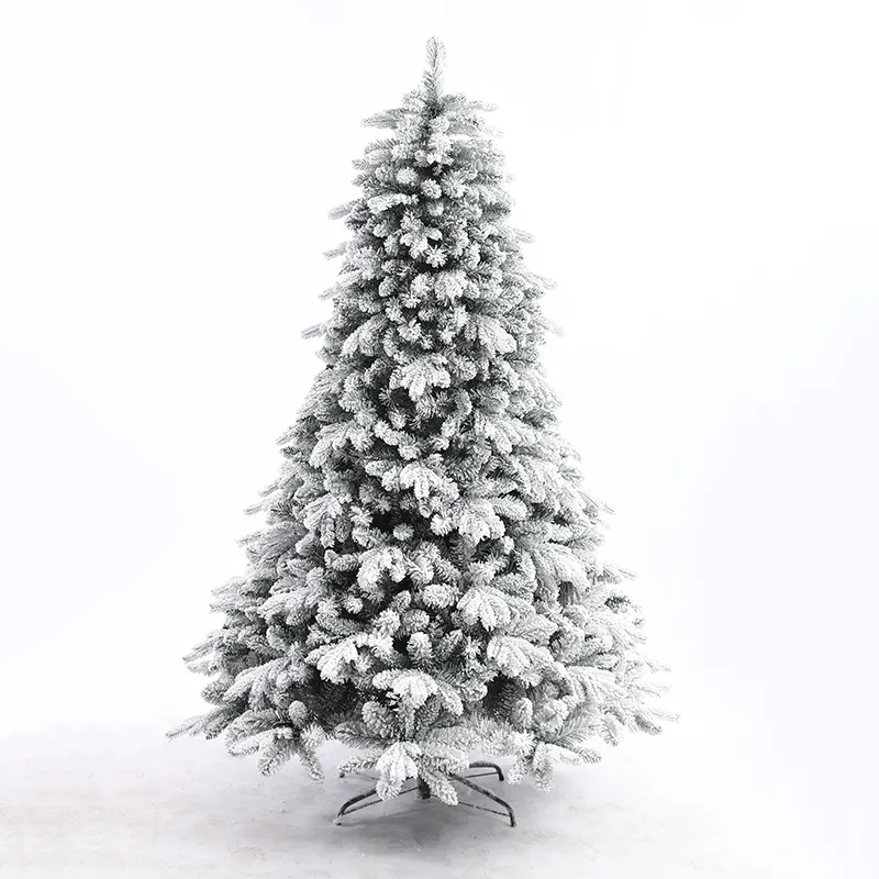 Sapin de Noël de luxe artificiel de neige blanche de forme naturelle personnalisé de 180cm en vente