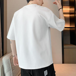 लघु आस्तीन शीर्ष कैजुअल स्पोर्टी डिजाइन आरामदायक फिट उदार कट आराम एथलेटिक शैली प्लस आकार पुरुषों टी-शर्ट - Product Image 6