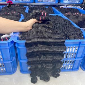 Cabello rizado indio virgen 100% sin procesar, mechones de cabello indio rizado de color natural - Product Image 3