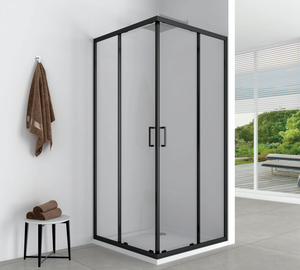 Salle de <span class=keywords><strong>douche</strong></span> de haute qualité <span class=keywords><strong>avec</strong></span> poignées carrées, <span class=keywords><strong>porte</strong></span> coulissante en verre antidéflagrante de 5mm - Product Image 1