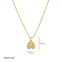 Mini Zirkoon A-Z Bubbelletter Initiaal Hangertje Ketting Op Maat Naamketting Valentijnscadeau Mode Sieraden voor Vrouwen