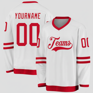 Meilleur prix pour un maillot de hockey sur glace unisexe personnalisé, respirant, imprimé, 100% polyester, avec logo personnalisé, nom de l'équipe - Product Image 1