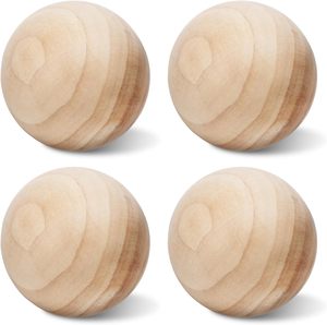 Jouets pour enfants personnalisés en usine, petites boules en bois de 6 mm, boules en bois rondes de 25 mm, décoration naturelle de 20 cm, sculpture sur bois, grandes boules en bois - Product Image 1