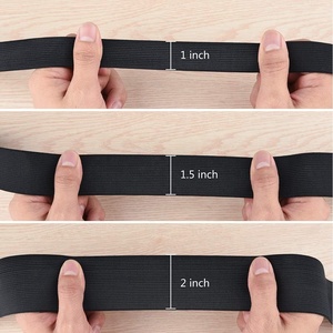 ยางยืดโพลีเอสเตอร์สำหรับเย็บผ้า  แบบม้วน  ความกว้าง <span class=keywords><strong>1</strong></span>.5 นิ้ว ยาว 5.5 หลา/ม้วน (สีดำ) - Product Image 2
