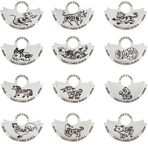 Piezas de Movimiento para Reloj NH35, 12 Animales del Horóscopo Lunar Chino, Elementos 4R35B, Rotor NH36, Lámina Metálica con Letras para Rotor - Product Image 3