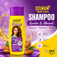Champú y Acondicionador de Queratina KAOYO con Esencia de Almendra, Set para el Cuidado del Cabello con Brillo y Antiencrespamiento para Cabello Seco y Dañado