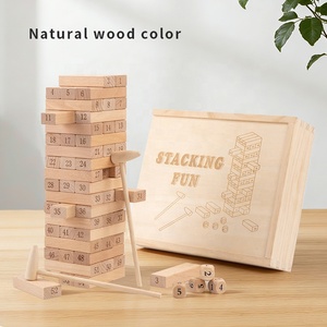 <span class=keywords><strong>Jeu</strong></span> de construction <span class=keywords><strong>en</strong></span> <span class=keywords><strong>bois</strong></span> StarQmi avec dés, <span class=keywords><strong>jeu</strong></span> d'empilage et d'équilibre, <span class=keywords><strong>jeu</strong></span> de société éducatif pour la famille et les enfants - Product Image 3