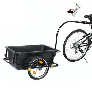 핫 세일 큰 플라스틱 쟁반 자전거 오토바이를 가진 플라스틱 실용적인 자전거 저장 화물 손수레 운반대 자전거 트레일러