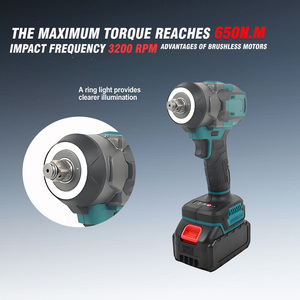 650N.M Brushless Cordless Impact Wrench 21V High <b>Torque</b> Industrial Power Tool <b>Set</b> with Pure Copper Motor - Product Image 2