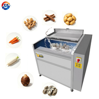 Geüpgradede fruit- en groentereinigings- en schilmachine voor aardappel, gember, lotuswortel, papaya en zoete aardappel.