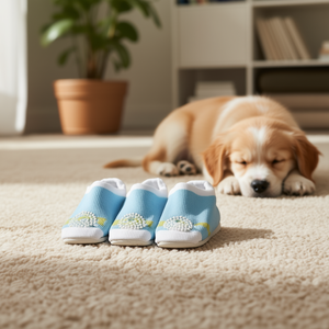 รองเท้าสัตว์เลี้ยง Pawz พื้นยางหุ้มผ้าฝ้าย สำหรับสุนัขพันธุ์เล็ก ใช้ได้ทุกฤดู ลายน่ารักเรียบง่าย ใช้ได้ทุกวัน - Product Image 2