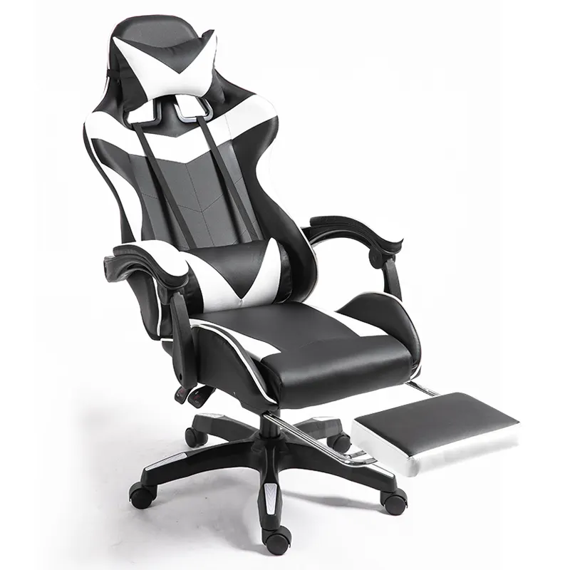 Customize Gamer Chairs Leather Kreslo High back Sillas Ergonomic Reclining PC Racing Chair Gaming Chair with Footrest