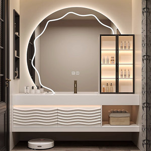 Sistema de Puerta Corredera Kaleido OEM 2026 para Cocina, <span class=keywords><strong>Lavadora</strong></span> con Cajón, Mueble de Baño Moderno con Espejo - Product Image 5