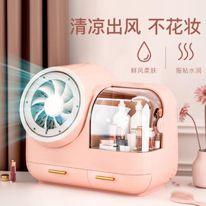 Boîte de rangement cosmétique LED sur mesure avec tiroirs, 35L, anti-poussière, organiseur de bureau pour maquillage et produits de soin, couleur unie - Product Image 5