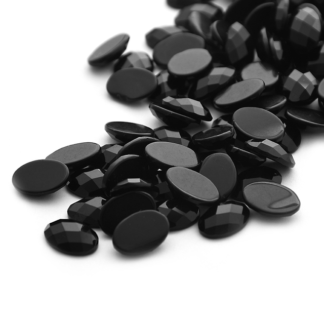 Hot Sale High Quality Black Onyx Cabochon Natural Oval and round Faceted Cut Flat Back Agate Stone for Jewelry Rings