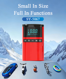 Compresseur d'air ABS <span class=keywords><strong>Gonfleur</strong></span> de pneus de <span class=keywords><strong>voiture</strong></span> 150 PSI <span class=keywords><strong>12V</strong></span> CC Portable Affichage numérique Arrêt automatique Boîte à batterie Double cylindre Certifié CE - Product Image 5