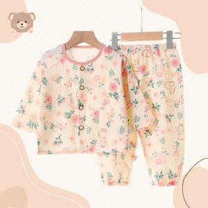 Vente en gros Ensembles pour bébés 100% coton Ensemble <span class=keywords><strong>de</strong></span> 2 pyjamas d'été pour enfants, filles, garçons, enfants, vêtements <span class=keywords><strong>de</strong></span> nuit <span class=keywords><strong>de</strong></span> printemps Ensemble <span class=keywords><strong>de</strong></span> vêtements pour enfants - Product Image 6