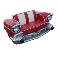 Sofá Vintage en forma de coche, decoración para el hogar, restaurante, Bar, Hotel, cabina de comedor