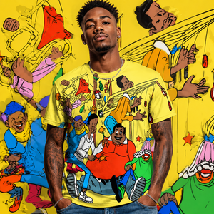 Camisetas de Manga Corta para Hombre con Estampado de Fat <span class=keywords><strong>Albert</strong></span> y Cosby, Estilo Retro, Holgadas, Estilo Hip-Hop Urbano, Venta al Por Mayor y Personalizadas - Product Image 1
