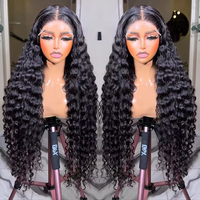 Perruques HD Courtes de Haute Qualité 13X4 Lace Front Bouclées avec Fermeture, Couleur Naturelle, 100% Cheveux Humains Vierges Double Drawn, Densité 180%