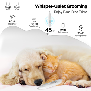 Tondeuse à pattes pour chien à faible bruit avec lumière LED, sans fil, rechargeable, tondeuse électrique pour poils des pattes d'animaux, tondeuse de toilettage pour les pattes des chiens - Product Image 5