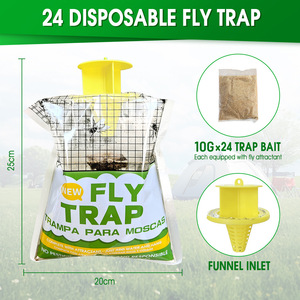 Trampa para <span class=keywords><strong>Moscas</strong></span>, Bolsa <span class=keywords><strong>Atrapa</strong></span> Insectos, Plegable, Colgante para Exteriores, Material de PE No Tóxico, Peso Neto 45g, Control de Insectos para Mascotas - Product Image 5
