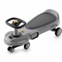 Mobil Putar Anak dengan Roda LED Magnetik Senyap, Mobil Goyang Tanpa Pedal untuk Balita Usia 1-6 Tahun