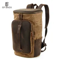 बड़ी क्षमता स्कूल बैग पुरुषों कैनवास बैग आउटडोर यात्रा बैग सिलेंडर बैग बहु-कार्यात्मक बैग