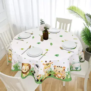 150Cm Vòng Khăn Trải Bàn Polyester Khăn Trải Bàn Cho Các Sự Kiện Đám Cưới Hạnh Phúc Sinh Nhật Đảng Bảng Trang Trí Nội Thất