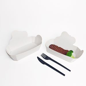 Greentop Plateaux alimentaires en papier kraft écologique Boîtes à emporter personnalisées pour <span class=keywords><strong>hot</strong></span> <span class=keywords><strong>dog</strong></span> au fromage pour gaufrage de chips de pommes de terre à la crème glacée - Product Image 5