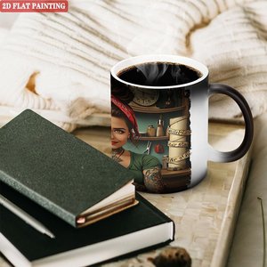 Mug en céramique noir givré de 11 oz à sublimation haute définition, sensible à la chaleur et changeant de couleur - Product Image 3