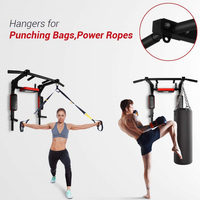 Barre de traction 5 en 1 fer acier porte de gymnastique à domicile équipement de Fitness barres parallèles portables noires à vendre
