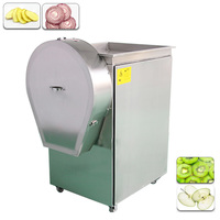 Commerciële hoog-efficiënte fruit- en groentesnijmachine voor bananen, uien, knoflook, aardappelchips, rode dadels en meer.
