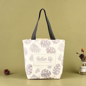 Bolsa de Tela de Algodón Reutilizable con Logotipo Personalizado Impreso al por Mayor, Bolsa de Compras Natural en Blanco en Stock para Uso en Supermercados - Product Image 1
