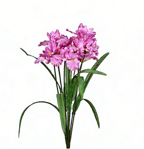 12 têtes <span class=keywords><strong>de</strong></span> fleurs d'iris artificielles violettes, réalistes, en plastique, fausse composition florale avec feuilles vertes, tige d'iris artificielle, pour centre <span class=keywords><strong>de</strong></span> table <span class=keywords><strong>de</strong></span> mariage ou <span class=keywords><strong>de</strong></span> maison - Product Image 2
