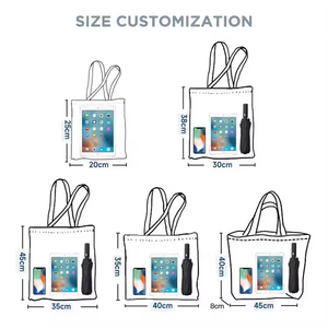Bolsa de Compras de Lona Ecológica Reutilizable con Impresión Personalizada, Bolsa de Mano de Gran Capacidad para Exteriores con Logotipo - Product Image 3