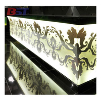 Comptoir de bar et de restaurant commercial, fabrication sur mesure, surface solide, motif de marbre, design moderne pour hôtel, centre commercial, salle de sport, 10 ans