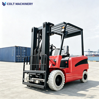 Desain Nyaman Getaran Rendah Forklift Listrik 2.5 Ton Kabin Pandangan Penuh Peralatan Pengangkat Gudang