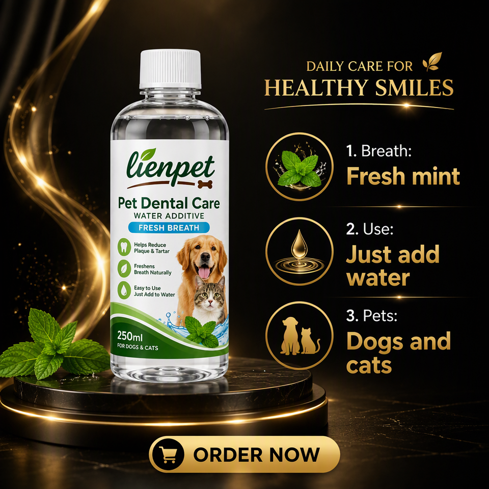Lienpet Pet Dental Care Water Additive Fresh Breath Daily Oral Care for ...