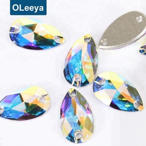 คริสตัลรูปหยดน้ำ 5A เกรด AB สำหรับเย็บติดเสื้อผ้า ขายส่งจากโรงงาน - Product Image 3