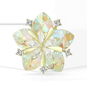 Nouvelle Broche Fleur Colorée Tendance 2026, Épingle Éclatante en Cristal pour Femme, Bijou de Soirée, Mariage et Occasions Formelles - Product Image 5