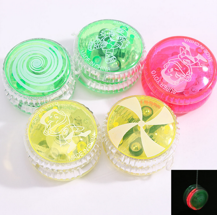 Оптовая продажа, пластиковый шар йо-йо с принтом для детских игрушек