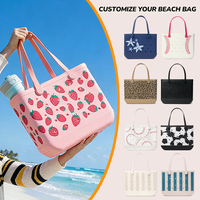 Individuell Bedruckte Logo-Leoparden-Schleife Neuer Stil Wasserdichte Große Kapazität Langlebige EVA-Clutch für Frauen Strandnutzung