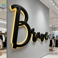 Letreros Personalizados con Retroiluminación LED 3D, Letreros Iluminados de Acero Inoxidable para Publicidad en Tiendas, Letreros con Nombre de Marca para Empresas