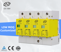Dispositivos de Protección Contra Sobretensiones LeiHao Personalizados T2 100KA 440V 4P Trifásicos DC SPD Clase 2 IP20 con Certificación CE EN61643-11