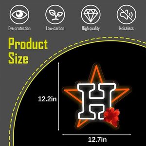 Enseigne néon LED Baseball pour garage, décoration de cave à homme, logo d'équipe, art mural, salle de jeux - Product Image 2