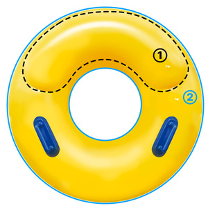 Swim <b>Ring</b> 87cm PVC Inflatable With Handles For Water Sports Summer Use Unisex - Product Image 4