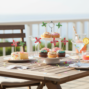 Peiyong - 6 Palillos de Dientes de Bambú Impresos de 5 cm, Modelo 52257, Artículos para Fiestas, Decoración de Pasteles y Cócteles - Product Image 3