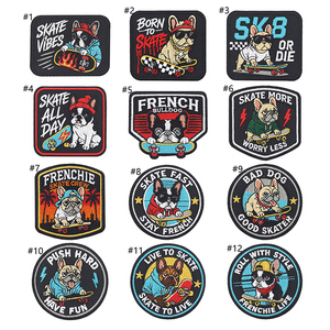 Toppe Ricamate a Forma di Bulldog Francese per Giacche e Zaini - Product Image 2