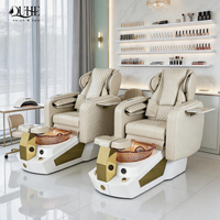 Équipement de salon de manucure, fauteuil de pédicure inclinable, fauteuil de massage pour les pieds, drainage automatique pour salon de manucure de luxe
